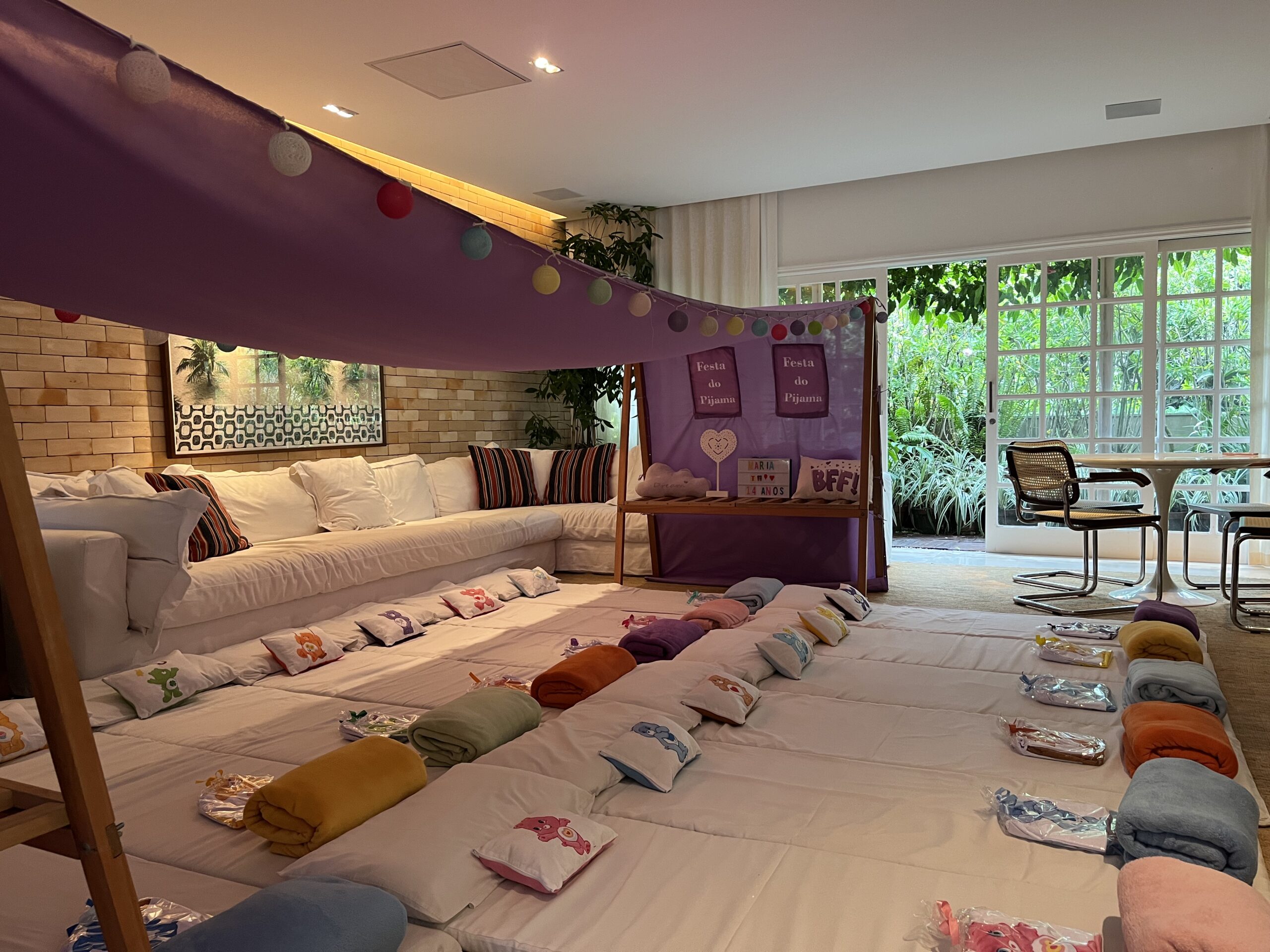 Tendas coletivas para festa do pijama